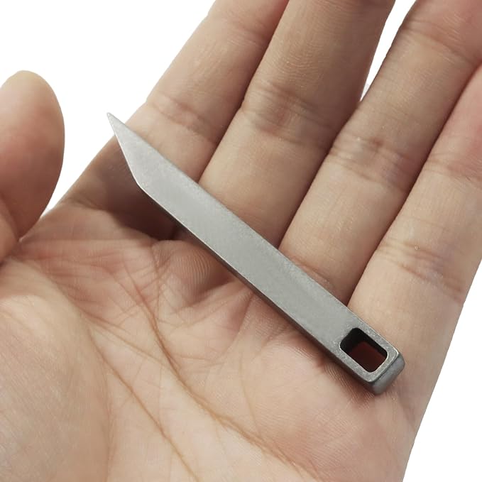 2 Pcs Titanium Pry Bar, EDC Keychain Prybar, Bottle Opener, Box Opener, Screwdriver and Multi-purpose tools