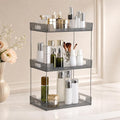 Goderewild Bathroom Counter Organizer, Multi-Purpose Cosmetics Skincare Shelf, Makeup Organizer for Vanity Tray, Countertop Storage Solution for Kitchen and Bath. (Smoky Gray, 3-Tier)