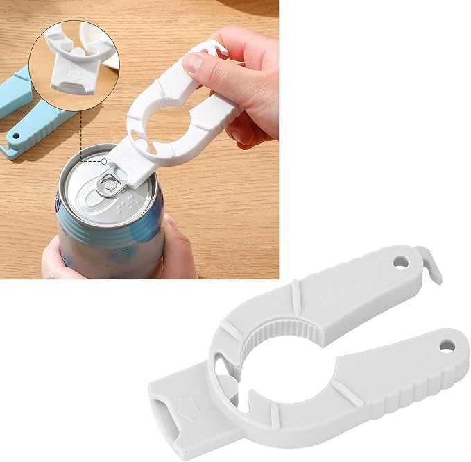 Pack of 5 Bottle Caps Openers 3In1 Multipurpose Water Bottles and Can Opener for Senior and Arthritics Hands