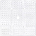 ZOESOE Square Shower Mat Non Slip: 27 x 27 Inches Large Shower Mats for Inside Shower, Soft TPE Shower Floor Mat with Suction Cups and Drain Holes, Machine Washable
