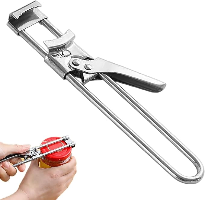 Adjustable Stainless Steel Jar Opener, Easy Grip Manual Bottle & Tight Lid Opener for Elderly, Arthritis, Women and Children (1)