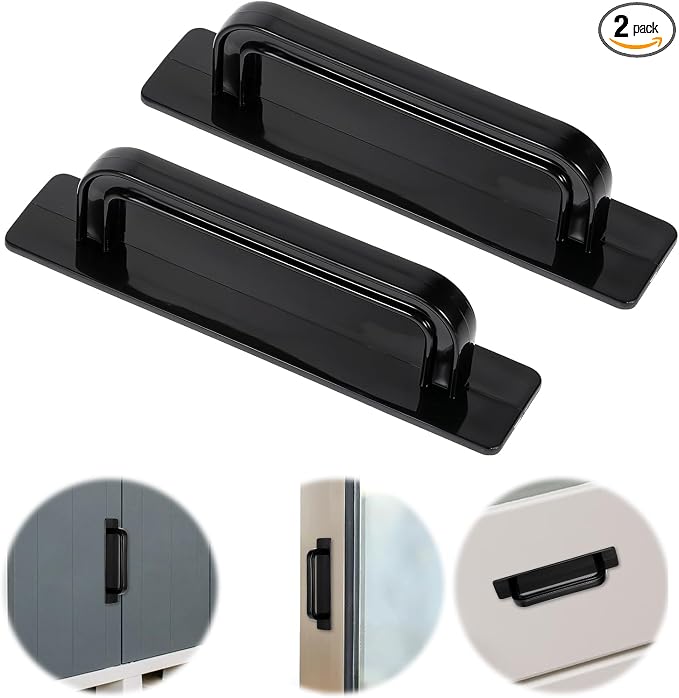 2 Pack Adhesive Cabinet Handles, 5.5" Self Stick Drawer Pulls Stick, No Drilling for Kitchen Cabinet Window Sliding Closet Door Handle