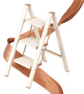3 Step Ladder, Folding Step Stool with Wider Pedal, Anti-Slip Feet & Non Slip Stripes, Aluminum Sturdy Material, 300Lbs Capacity, Elegant Look of Cream Chocolate Better Matches Your Home