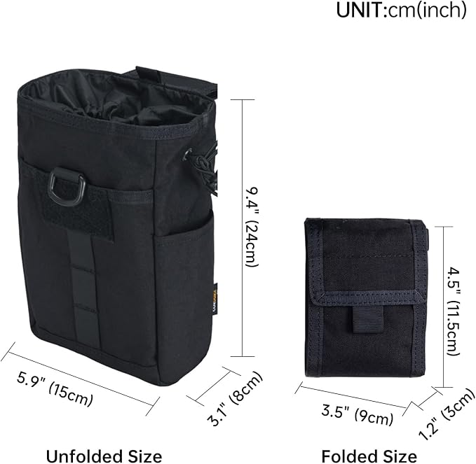 EXCELLENT ELITE SPANKER Molle Dump Pouch Drawstring Magazine Utility Pouch Folding Dump Pouch Waist Bag