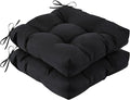 IASEAHK Outdoor Chair Cushions Set of 2, 19" x 19" x 5", Waterproof Outdoor Seat Cushions for Patio Furniture, Fade-Resistant Patio Chair Cushion, Dining Wicker Chair Pads for Porch Garden, Black