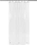 Barossa Design Shower Curtain or Liner with 3 Magnets for Shower Stall Size 42 inch Wide, PEVA, Waterproof, PVC Free, Metal Grommets, Clear, 42x72