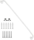 36 Inch Shower Grab Bar 1.25" Dia, White Anti Slip Bathroom Grab Bar, 304 Stainless Steel Knurled Handicap Grab Bars, Safety Support Handrail, Assist Bath Shower Handle for Elderly Injury Senior