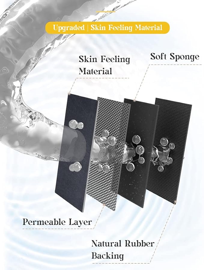 MontVoo -Bath Mat Rug-Rubber Backing Non Slip Quick Dry Absorbent Thin Bathroom Rugs Fit Under Door-Faux Suede Surface Bathroom Floor Mats-Shower Rug for in Front of Bathtub Shower Navy 16"x24"