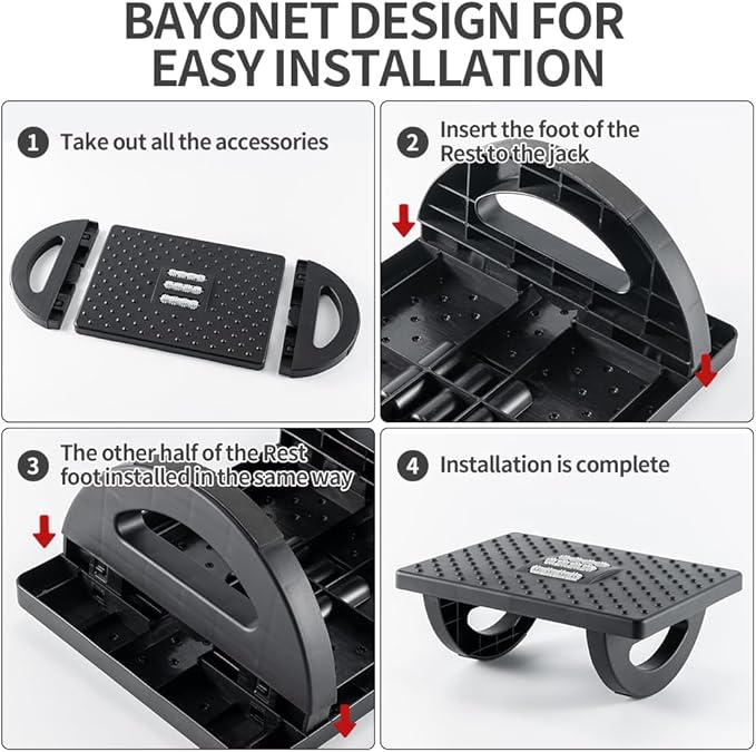 CasaZenith Foot Rest for Under Desk at Work - Ergonomic Foot Stools for Under Office Desk - Rocking Footrest with Roller Massager - Leg Rest for Chair, Computer Gaming -13" L x 9.6" W x 5" H