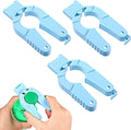 Ymapinc 3pcs Multi Function Bottle Openers, Plastic Bottle Opener, Water Bottle Openers for Seniors, Jar Opener, Bottle Cap Opener, Blue, Easy Grip for Arthritic Hands, Elderly, Weak Hands