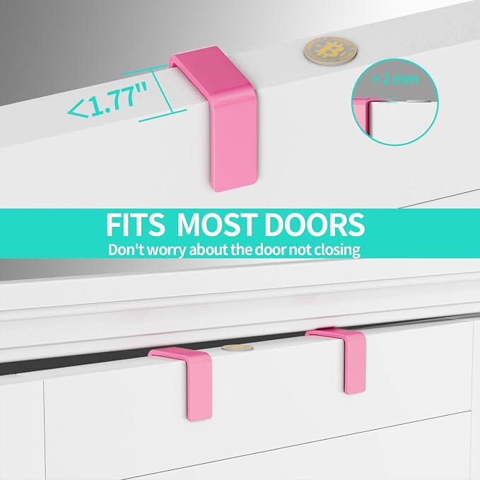 HapiRm Over Door Organizer Storage - Hanging Door Organizer with 4 Metal Large Capacity Baskets and Adjustable Coat Hook for Bathroom Bedroom Kitchen Pantry Closet Cabinet