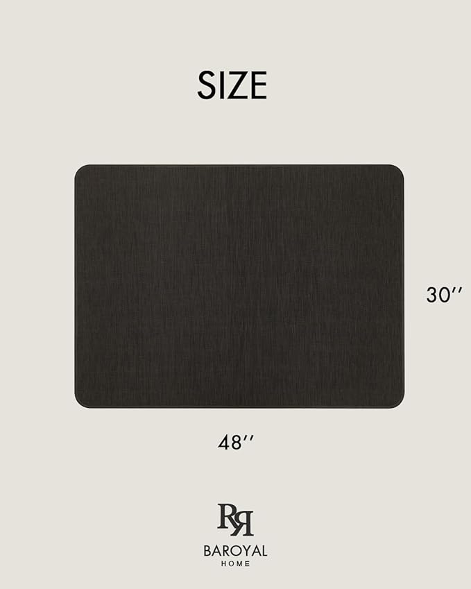 BARoyal Office Chair Mat for Hardwood Floor Under Desk Computer Rolling Chair Mat for Wood/Tile Floor Non-Slip Heavy Duty Desk Rug PVC Plastic Hard Floor Protector 30"x 48" (Espresso)
