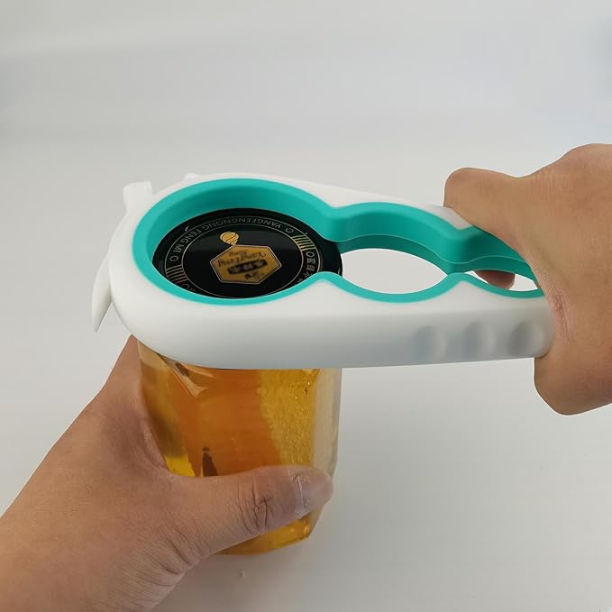 Jar Opener for Weak Hands, 5 in 1 Bottle Opener for Seniors with arthritis | Multifunction Lid Opener, Adjustable, Non-slip, Effortlessly Open Jars Bottles and Ring Pull Cans,Included Rubber Gripper Pad