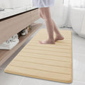 Buganda Memory Foam Bath Mat, 60" x 24", Ultra Soft and Non-Slip Bathroom Rugs, Water Absorbent and Machine Washable Bath Rug Runner for Bathroom, Shower, and Tub, Gold