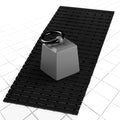 AceOrbit Weighted Non Slip Bath Mat for Textured tub, Heavy Duty Anti Slip Bath Mat for Bathtub and Shower Surfaces, Without Suction Cups for Textured, Reglazed, Refinished Tub(Black,32 x 17 Inch)