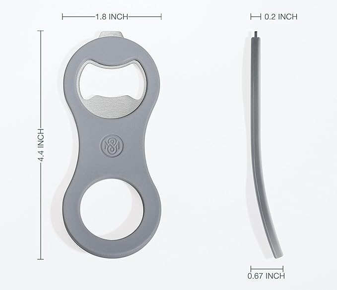 2 in 1 Magnetic Beer Bottle Opener for Refrigerator and RV with Cap Catcher, Soft Touch Silicone Surface Protect Fridge, Pop Can Soda Can Opener for Long Nails, Ideal Gift