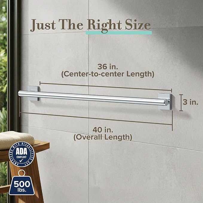 Gatco 946 Elevate, Grab Bar, 36”, Chrome