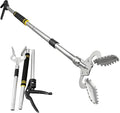 Heavy Duty Reacher Grabber Pickup Tool,53inch Extra Long Fireplace Fits Grabber Reacher Tool Aluminum Alloy Trash Picker Wide Jaws Hollow Wood Grabber Tool Log BBQ Tongs Study Durable Handle