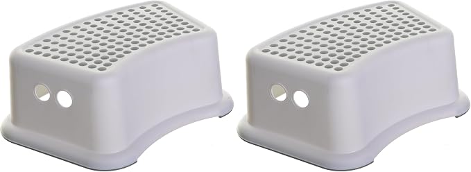 Dreambaby Step Stool for Kids - Non-Slip Base and Contoured Design for Toilet Potty Training and Sink Use (Pack of 2)