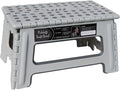 Folding Step Stool - 9inch Height Holds up 300 Lbs Lightweight Foldable Stepping is Sturdy Enough to Support Adults & Safe for Kids. Skid Resistant and Open with one flip(Gray)