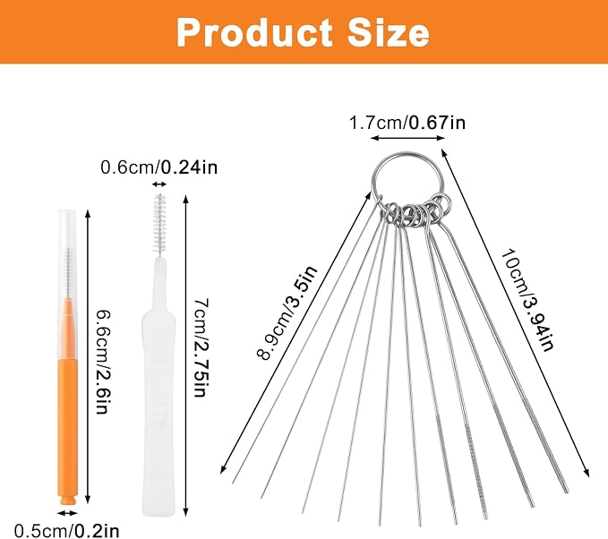 90 Pcs Shower Head Cleaner Tool Set, Small Hole Nozzle Cleaning Brushes & Stainless Steel Cleaning Needles, Multi Size Picks with Caps for Bathroom and Household Gaps