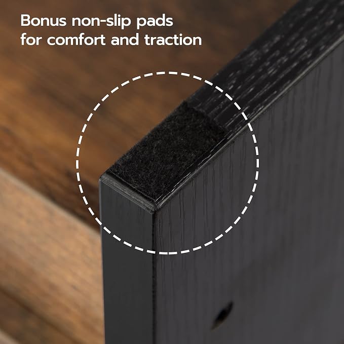 HOOBRO Step Stool for Kids, Two Step Toddler's Stool, Kids Potty Training Stool with Handles, Non-Slip Pads for Safety, Easy to Move, for Sink, Bathroom, Bedroom, Rustic Brown BF01JD01G3