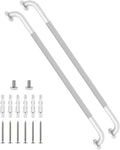 40 Inch Anti Slip Handicap Grab Bars, Munzong Bathroom Grab Bar for Showers, White Knurled Handicap Balance Bar,Safety Hand Rail Support Elderly Senior Assist Bath Handle