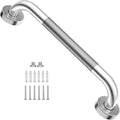 16 Inch Anti-Slip Shower Grab Bar, iMomwee Chrome Stainless Steel Bathroom Grab Bar Handle with Textured Grip, Shower Balance Bar, Safety Hand Rail Support, Handicap Elderly Senior Assist Bath Handle