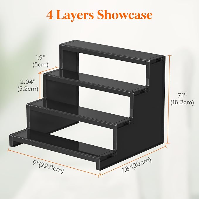 Lifewit Perfume Organizer, Bedroom Decor, Cologne Cupcake Stand, Tool-Free Assembly, Makeup Display Shelf for Vanity Bathroom Counter Storage, Black, 23 cm/9", 1 Pcs