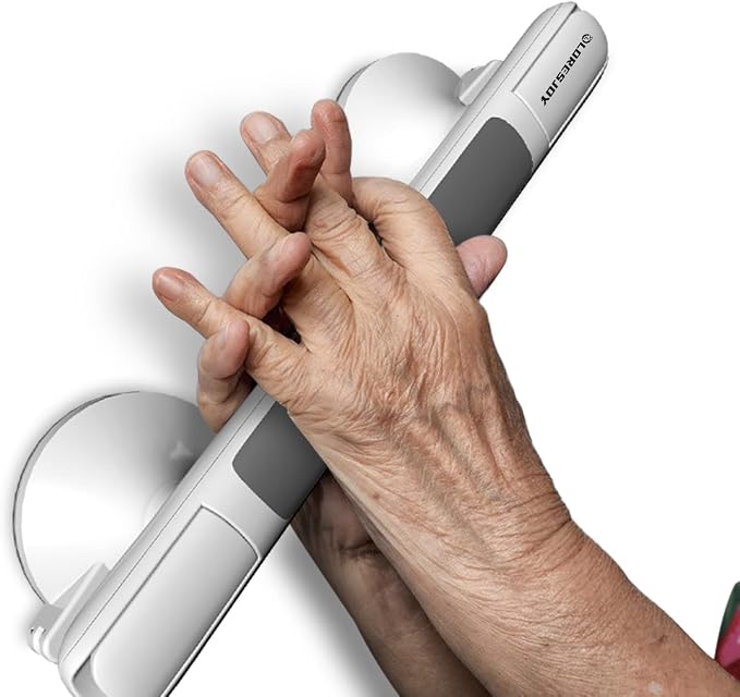 Shower Handles for Elderly Suction, 2 Pack Grab Bars for Bathtubs and Showers, Suction Grab Bars for Shower, Heavy Duty No Drilling Shower Bars Safety for Seniors