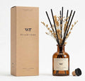 WEALD TRIBE Reed Diffuser Set for Bathroom Shelf Decor, Sticks Diffuser with Essential Oils Included | Early Summer Gardenia Scent 4.0 fl oz Fragrance Oil | Defusers for Home Apartment Essentials