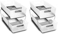 madesmart 2 Tier Bath Organizer,Undersink Storage with Sliding Drawers,for Cleaning Supplies, Pantry, Sponges,Bottles&Kitchen Essentials,Adjustable Dividers&Pull Out Sliding Baskets,Frost, (Pack of 2)