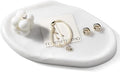 Koville Luxurious White Marble Vanity Tray, Cloud Shape Serving Stone Key Tray for Home Decor, 10" x 7" Marble Storage Trays for Bathroom, Stone Plate Holder for Perfume, Candle and Jewelry