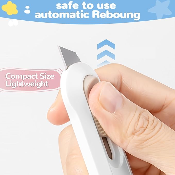 20 PSC Box Cutter,Retractable Box Opener, Package Opener, Easy Slide Retractable Cute Utility Knife For Opening Daily Express Boxes, Envelopes, Packages, Paper tapes and more (20 PSC Box Cutter)