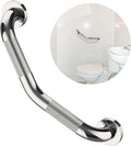 16 Inch Angled Grab Bar, ZUEXT Anti-Slip Shower Grab Bar Handles w/Knurled Texture Grip, Chrome Stainless Steel Bathroom Balance Bar, Safety Hand Rail Support for Handicap Elderly Injury Senior