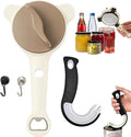 Jar Opener for Weak Hands & Arthritis, Adjustable Can Opener Top Rated for Seniors, with Magnetic Hooks, Easy Grip Opener