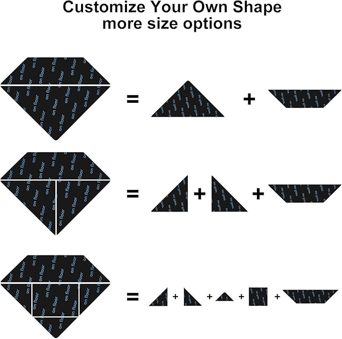 8-Pack DIY Tear-to-Fit Rug Gripper Pads | Dual-Adhesive Non-Slip Tape for Hardwood, Tile & Laminate | Hand-Tearable Shape Customization, No Residue & Floor Safe Carpet Stickers