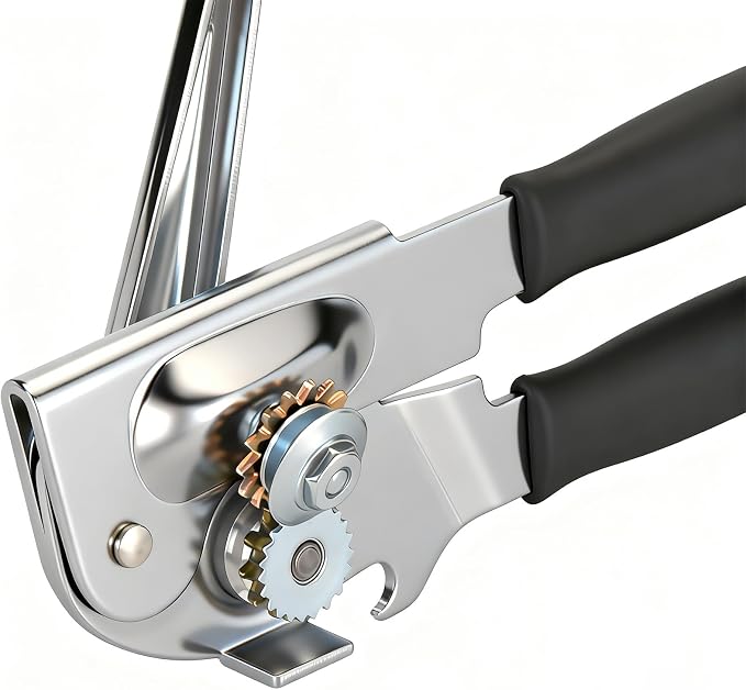 Heavy Duty Commercial Manual Crank Can Opener,Easy for Seniors & Arthritis | 360° rotation,easy cut,for restaurants & home kitchens,works on #10 cans,ergonomic