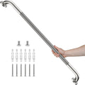 Shower Grab Bar 40 Inch, iHansee Brushed Nickel Bathroom Grab Bar w/Anti-Slip Knurled Grip, Stainless Steel Safety Handicap Bars, Wall Mounted Balance Support Handrail Bath Handle for Senior Elderly