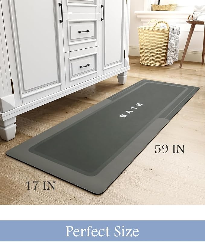MontVoo-Bath Mat-Bath Mat Rug Non Slip Super Absorbent Stain Resistant Quick Dry Thin Bathroom Rug-Bath Mats for Bathroom Floor Bathtub Vanity-Bathmat Bath Rug Easy Care