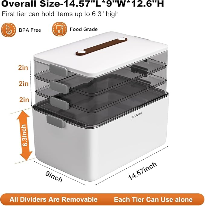 funest 4- Tier Medicine Storage Box Organizer Portable First Aid kit Box Sewing, Art, Craft with Handle, Multipurpose Medical Supply Organizer with Removable Tray 4-Tier Medicine Organizer Set