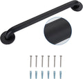 Anti-Slip Shower Grab Bar for Seniors Disabled,Bathroom Safety Bars for Wall Mount,High Load Capacity Toilet Grab Bars,Water-Resistant Shower Safety Bars for Elderly (Black Knurled, 12-inch Grab Bar)