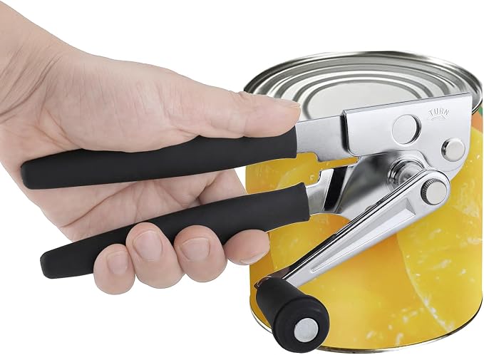 Heavy Duty Commercial Manual Crank Can Opener,Easy for Seniors & Arthritis | 360° rotation,easy cut,for restaurants & home kitchens,works on #10 cans,ergonomic