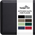 KANGAROO Anti Fatigue Mats for Kitchen Floor, 48x20, Reduce Foot, Knee, Back Pressure, 3/4 Inch Thick Cushioned Ergonomic Mat, Waterproof Comfort Rug for Under Sink, Standing Desk, Store Floors, Black