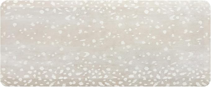House of Noa Nama Standing Mat – Anti-Fatigue Kitchen Mats for Floor, Cushioned & Non-Slip Kitchen Comfort Mat for Standing, Thick Foam Anti-Fatigue Mat for Kitchen & Workspaces, Fawn Shea 22" x 54"