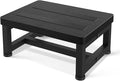 Step Stools for Adults Kids with Non-Slip Rubber Feet, Heavy Duty Wide Wooden Stepping 500-LBS Capacity Bedroom Kitchen Bathroom, Sturdy Bed Steps High Beds, Easy Assembly, Black