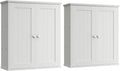 Shintenchi Bathroom Wall Medicine Cabinet with 2 Door, Bathroom Storage Organizer Over The Toilet,Space Saving Storage with 3-Tier Shelves,White
