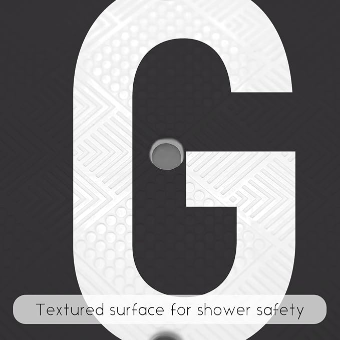 Bathtub Mat Non Slip, Get Naked Square Bath tub Mat Shower Floor Mat with Suction Cups for Adults Kids Elderly 21 X 21 Inch