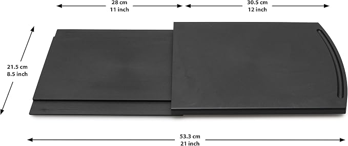 Sliding Kitchen Counter Caddy (2 Pack). Made of Durable ABS. Countertop Storage Sliding Tray - For Blender, Toaster, Kitchen Appliances. Dishwasher Proof. Includes large 'microfibre' Cloth