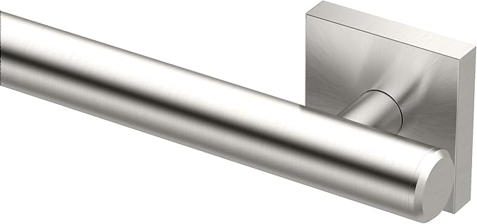 Gatco 954 Elevate Bathroom Grab Bar, ADA Compliant Wall Mounted Safety Support Handle for Shower and Tub, Satin Nickel, 24 Inch